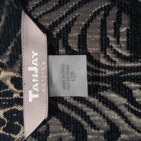 Tanjay Vintage Metallic Sheen Animal Print Zipper Jacket Size 12P - Picture 8 of 12